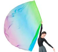 Baisdan Drapeaux de culte extra larges de 190,5 x 140,7 cm avec tige flexible pour église, culte prophétique, adoration, louange, danse (#11 vert/bleu/violet)