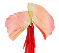 Baisdan Drapeaux de louange de danse avec tige flexible, demi-cercle de 139,7 cm, bannière de danse liturgique d'église (2# jaune, orange, rouge)