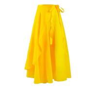 Baisdan Jupe Danse Classique, Jupe Ballet Longue Portefeuille pour Femmes Jaune