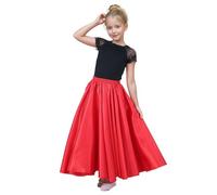 Baisdan Jupe de Danse Orientale pour Danse du Ventre, Flamenco et Spectacles Rouge 8-12 Ans