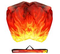 Baisdan Lot de 2 drapeaux de culte de 137,2 x 114,3 cm pour église de danse, drapeaux de danse de louange pour le culte, drapeau de feu avec tiges flexibles et sac de rangement, orange-rouge-noir
