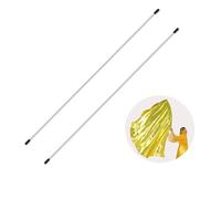 Baisdan Lot de 2 tiges flexibles, drapeaux de culte de 78,7 cm, bâtons pliables flexibles pour culte et louange, accessoire de danse avec drapeaux, 3 longueurs différentes