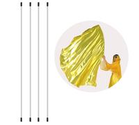 Baisdan Lot de 4 tiges flexibles de 119,4 cm pour drapeaux de culte, bâtons flexibles pour culte et louange, accessoire de danse, 3 longueurs différentes