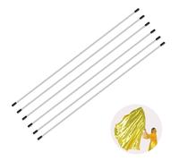 Baisdan Lot de 6 tiges flexibles de 119,4 cm pour drapeaux de culte, bâtons flexibles pour culte et louange, accessoire de danse, 3 longueurs différentes