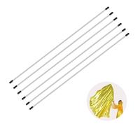 Baisdan Lot de 6 tiges flexibles de 78,7 cm pour drapeaux de culte, bâtons flexibles pour culte et louange, accessoire de danse, 3 longueurs différentes