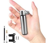 BAISEN Mini pompe à vélo - Pompe à vélo en aluminium, pompe à vélo manuelle de 12 cm pour valves Presta et Schrader, pompe à pneu de vélo portable, mini pompe à air à gonflage rapide - Petite pompe à