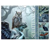 Baiser d'ombre - Animaux dans les bras de la nuit, Version française (Calendrier mural 2026 DIN A4 portrait), Calendrier CALVENDO mensuel