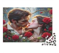 Baiser Romantique Puzzle 1000 Pièces Papier recyclé pour Adultes Puzzle pour Adultes Impossible Difficile Stimulant Jeu éducatif pour décompression 70x50cm/1000pcs