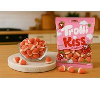 BAISER - Strawberry Kiss - bonbons délicieusement fruités qui capturent l’essence sucrée de la fraise, parfaits pour une pause gourmande pleine de douceur - Compatible avec Trolli - 150g