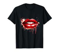 Baisers de jolies dames avec lèvres rouges T-Shirt
