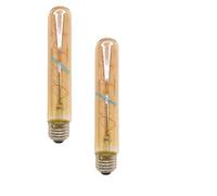 BAISHICHENG T30 E27 4W Ampoules à Filament LED Dimmable Blanc Chaud 2700K(Équivalent L'ampoule Halogène 40W)185mm Long Tube LED Ampoules Vintage Lampe Tube Décorative E27 Base À Vis,2 Paquets
