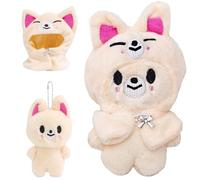 BAISHUWU Stray Kids Peluche, 10CM S-Tray Kids Porteclés en Pel-uche, Série Skzoo Porteclés en PE-luche, Stray-Ki-DS Plushdoll Porte Clés, SK-Zoo Poupée Pelu-Che, pour Les Fans de S-Tray Ki-DS (M3)