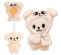 BAISHUWU Stray Kids Peluche, 10CM S-Tray Kids Porteclés en Pel-uche, Série Skzoo Porteclés en PE-luche, Stray-Ki-DS Plushdoll Porte Clés, SK-Zoo Poupée Pelu-Che, pour Les Fans de S-Tray Ki-DS (M4)