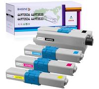 BAISINE Compatibles Toner Oki MC342 pour Oki C301DN C321DN MC332DN MC342DN MC342DNW, 44973536 44973535 44973534 44973533