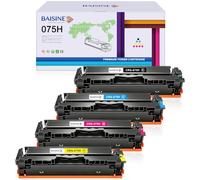 BAISINE Toner 075H compatible avec Canon 075 075H | Compatible avec Canon ImageCLASS LBP646Cdw LBP647Cdw MF662Cdw MF663Cdw MF665Cdw (Lot de 4, Noir, Cyan, Magenta, Jaune)