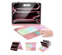 Baisla Étui avec clavier pour iPad Pro 13" (M4) et iPad Air 13 (M3/M2), clavier rigide de qualité supérieure pour iPad Pro 12,9 (6e/5e/4e/3e génération), pavé tactile multiple, pivotant à 360° et