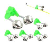 Bait Alarm Bell- Cloches d'alerte à mordre pour pointe de pêche, indicateur sonore | Clip de tige à cloche pour signal de pêche, accessoire de matériel portable pour pêche de nuit, lancer de banque ou