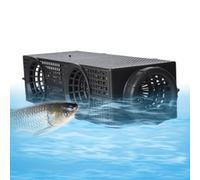 Bait Traps Fishing, Cage Style Crawfish Lobster Shrimp Trap with Entry Funnels, Sturdy Lightweight Foldable Fish Catcher Net for River Lake Dock Boat, Easy Bait Insertion Design