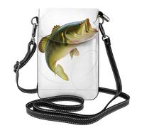 Bait with Fishing Line Eating Little Fish Sac à bandoulière pour téléphone avec rabat et fente pour cartes, parfait pour les voyages, un usage quotidien et une utilisation en extérieur.