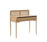 BAÏTA Bureau Enfant Pablo Effet chêne et cannage rotin