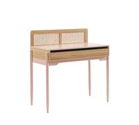 BAÏTA Bureau Enfant Pablo Rose et cannage rotin