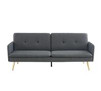 BAÏTA Canapé Droit Adam 3 Places Convertible en Tissu Anthracite