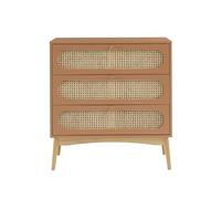 BAÏTA Commode SIXTINE Terracotta et cannage rotin 3 tiroirs