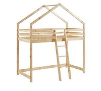 BAÏTA Lit Mezzanine Tiny, Pin, Naturel, 90x190 cm
