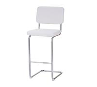 BAÏTA Lot de 2 tabourets Jack en Tissu Bouclette Blanche avec Pieds métalliques