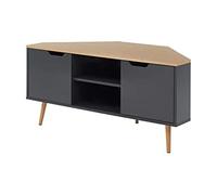 BAÏTA Meuble TV, chêne et Gris Anthracite, L115cm