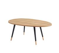 BAÏTA Table Basse Organic - Coloris Bois et Noir - L98cm