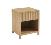 BAÏTA Table de Chevet Utica Effet chêne