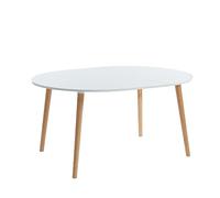BAÏTA Table de séjour, laqué Blanc, L120-160cm Oracle