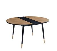 BAÏTA Table Extensible Cavallo Bois et Noir 120/150cm