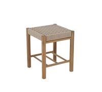 BAÏTA Tabouret intérieur et extérieur AVI en Bois d'acacia et Corde Beige