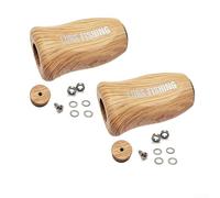 Baitcasting Lot de 2 boutons de moulinet compatibles avec DAIWA, SLP et TATULA avec boutons et blocage en ABS grain de bois