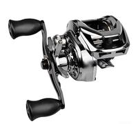 Baitcasting Moulinet de pêche 7.2:1 à haute vitesse Roulements métalliques Compatible avec l'eau salée Grands appâts Noir Type 200 (main droite)