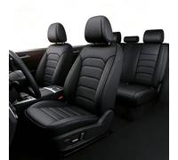 BAITUB Housse Siège Auto Universelle 5 Places - Ensemble Complet Avant/Arrière - Cuir Imperméable & Confortable - Compatible Airbags【pour Porsch Mac,Nero】