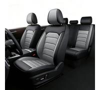 BAITUB Housse Siège Auto Universelle 5 Places - Ensemble Complet Avant/Arrière - Cuir Imperméable & Confortable - Compatible Airbags【pour for-d Tourneo Courier 2024,Grigio】