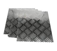 BAIWANLIN Tôle Antidérapant Aluminium plaques Feuille Emboutie Ondulée Fond Métal gaufrée larmée striée épaisseur1.5mm,200mm*200mm(3pcs)