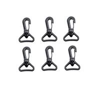 BAIWOAK Mousqueton Pivotant en Plastique pour Porte de Poussée - Rotatif - Fermoir à Boucle pour Sangle, Noir, 25mm/32mm/38mm/50mm