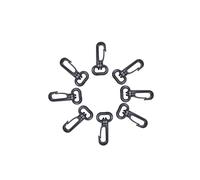 BAIWOAK Mousquetons en plastique, mousqueton pivotant en plastique, mousqueton rotatif pour sangle, Noir, 13mm to 15mm