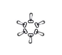 BAIWOAK Mousquetons en plastique, mousqueton pivotant en plastique, mousqueton rotatif pour sangle, Noir, 20mm