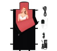 BAIXDM Red Light Therapy Mat, 2570 LED Lights Red Light Therapy Blanket, Heating Temperature 42°, 850nm and 660nm Wavelength, for Body Shoulder Waist Back Knee Pain Relief