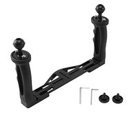 Baixia Stabilisateur à Main Double Boîtiers de Caméras sous- de Plongée Plateau/Poignée Étanche avec Double Poignée pour Le Port de Dôme Caisson Étanche