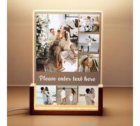 Baixtuo Cadre Photo Personnalisé et Lampe Personnalisée avec Photo, Cadeau Personnalisé Femme. Cadeau pour Noël, Saint-Valentin, Fête des Mères et Fête des Pères. (Style 14)