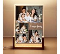 Baixtuo Cadre Photo Personnalisé et Lampe Personnalisée avec Photo, Cadeau Personnalisé Femme. Cadeau pour Noël, Saint-Valentin, Fête des Mères et Fête des Pères. (Style 5)