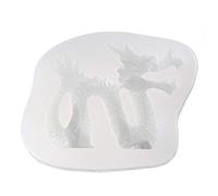 Baiyao Moule en résine époxy - Dragon chinois traditionnel - Moules en silicone pour gâteau, fondant, chocolat, cookie.