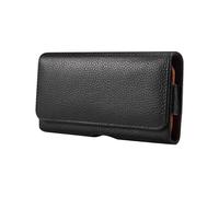 Baiyian Étui de Ceinture pour Téléphone Portable Étui en Cuir Véritable Ceinture pour Homme Compatible avec Samsung A56 A26 A16 A36 A17 A06 Xcover7 iPhone Air 16 Pro Max Plus Xiaomi 15T - Noir