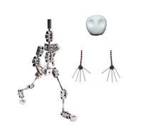 BAIYITONGDA Kits D'armatures en Stop Motion pour Studio de Bricolage, Marionnette D'animation en Acier Inoxydable, Figurine en Métal pour la Création de Personnages, Squelette Humanoïde Articulé,15CM
